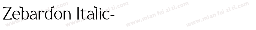 Zebardon Italic字体转换